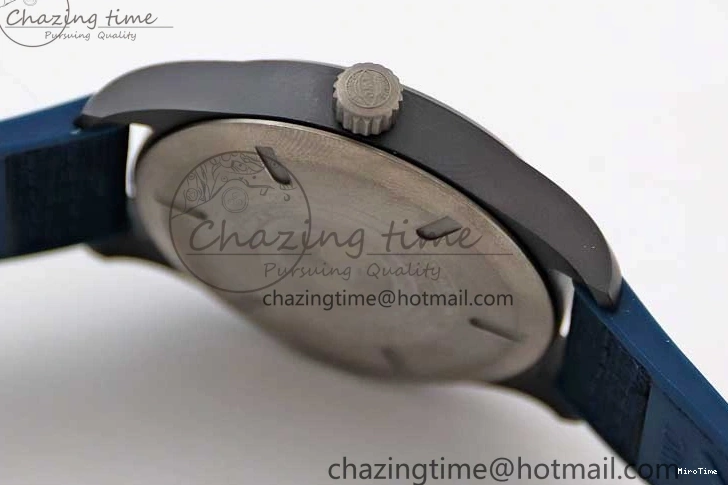 MIROTIME 0710 BestValue Mark XVIII IW328101 Black Ceramic M+F 1:1 Best Edition Blue Dial on Blue Nylon Strap A 7058